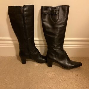 Bandolino Black Leather Calf Boots - Size 8 NIB